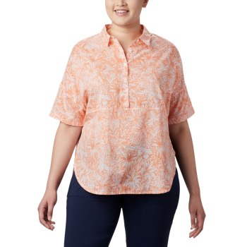 Dámské Košile Columbia PFG Sun Drifter 3/4 Sleeve Tunic Plus Size Růžové VWXIFO625